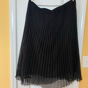 Pleated Tea Length Skirt